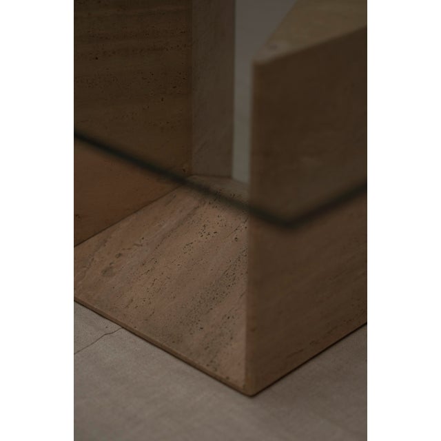 Italian Travertine Coffee Table, 1970s For Sale - Image 6 of 14
