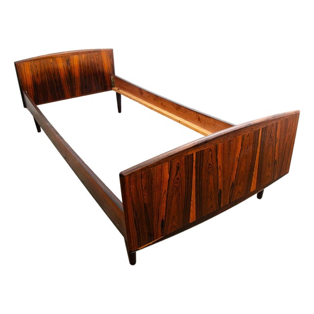 1960s Mid Century Danish Modern Bed Frame Sm Single Rosewood Denmark Sannemanns Mobler For Sale