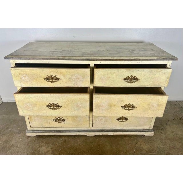 19th C. Gustavian Style Chest of Drawers W/ Brass Hardware For Sale In Los Angeles - Image 6 of 14