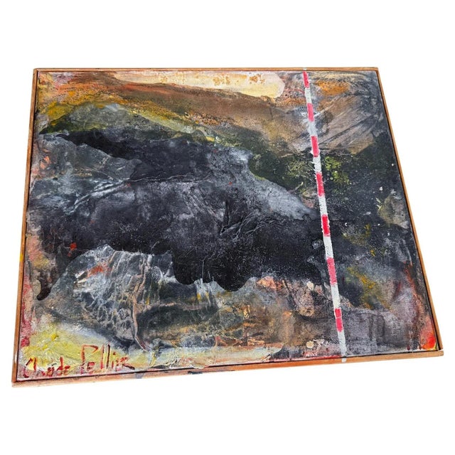 Claude Pellier, Abstract Composition, 1990s, Canvas Painting For Sale - Image 6 of 6