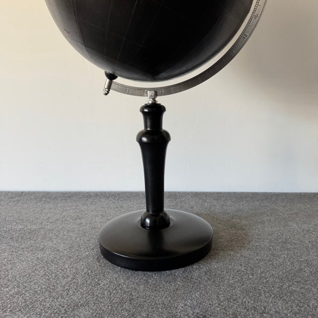 Vintage Black Slate Globe, 1930s For Sale - Image 6 of 9