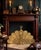 Brass Fireplace Screen Peacock Fan With Cherub Detail – Large, Polished Vintage For Sale - Image 9 of 11