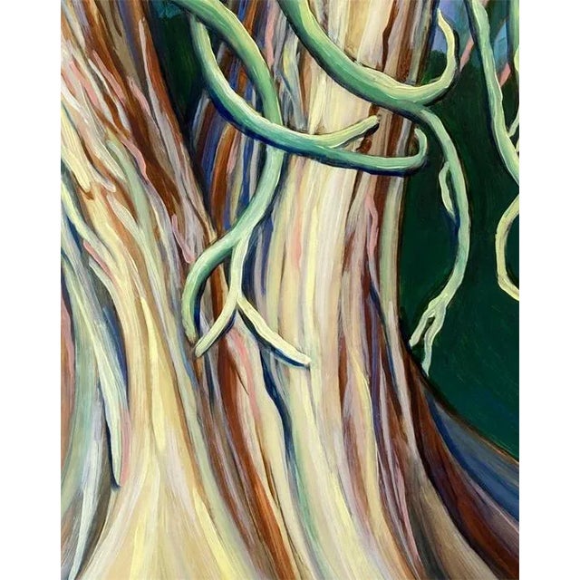 Contemporary "Joined at the Hip" Contemporary Original Expressionist Botanical Oil Painting by Kathleen Ney For Sale - Image 3 of 5