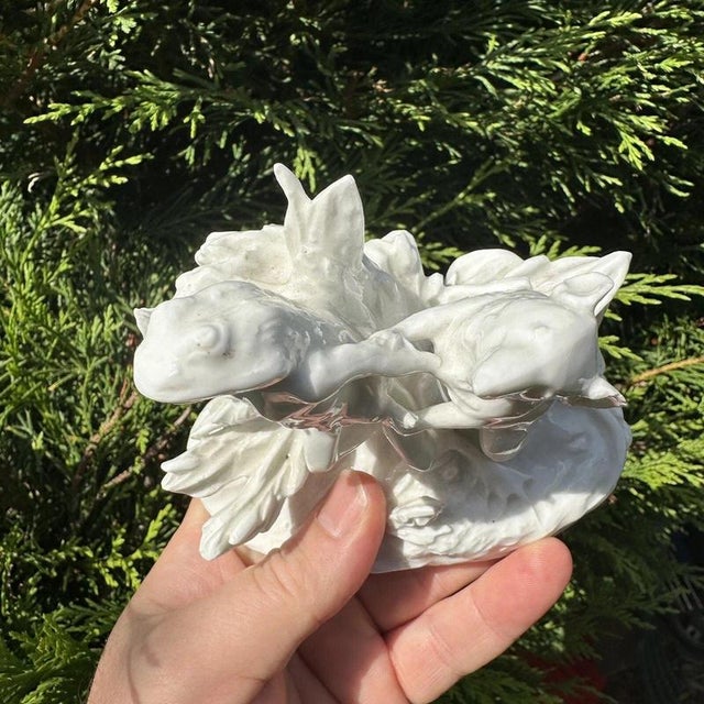 Antique Jean Gille Blanc de Chine Porcelain Rat and Toad Figural Group, 1865 For Sale - Image 13 of 18