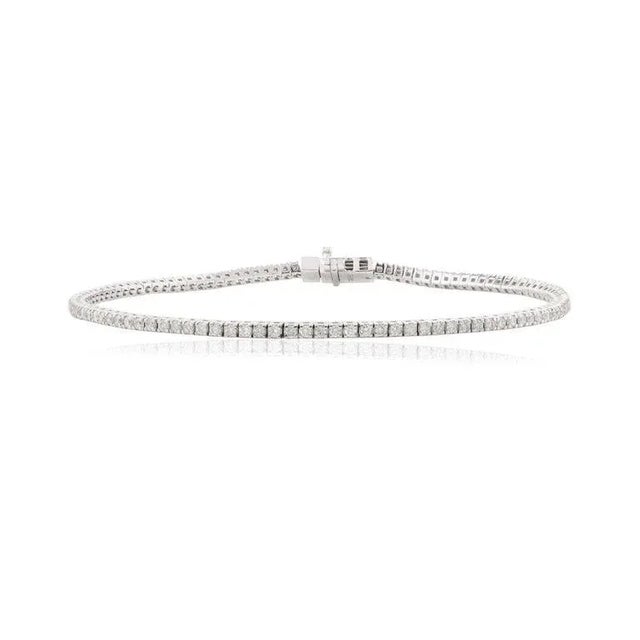Not Yet Made - Made To Order 1.25 Ctw Diamond Sleek Stackable Bracelet Gift for Her For Sale - Image 5 of 12