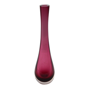 Mid-20th Century Murano Blown Glass Elongated Tear Drop Form Vase