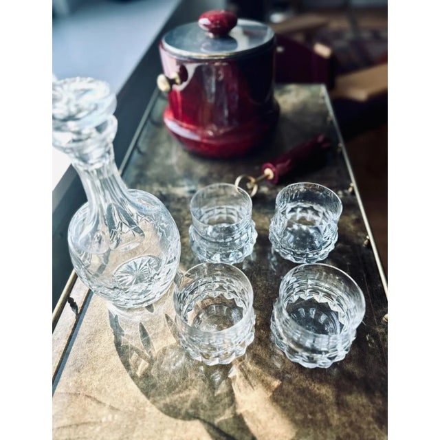 Brown 1960's Aldo Tura Italian Lacquered Goatskin Serving Bar Cart With Red Ice Bucket and Bottle Opener. Signed For Sale - Image 8 of 12