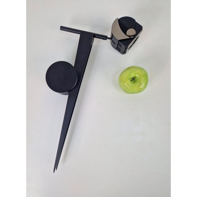 Black Postmodern Metal Wall Spot Lamp from Debsch Aster, Italy, 1980s For Sale - Image 8 of 14
