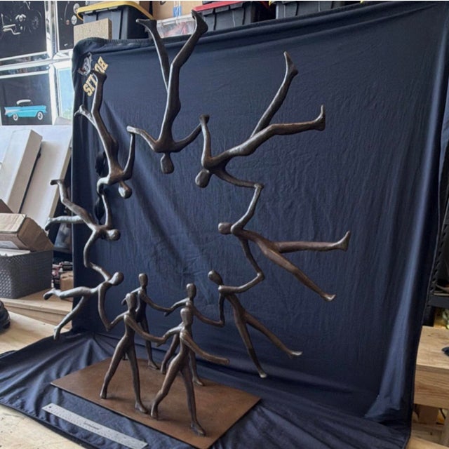 Rare Tolla Inbar bronze sculpture, Circle of Life (2004). A highly sought-after contemporary work featuring elegantly...
