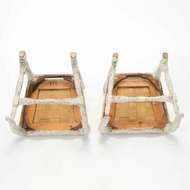 Wood 18th Century Swedish Rococo Side Chairs - Set of 2 For Sale - Image 7 of 7