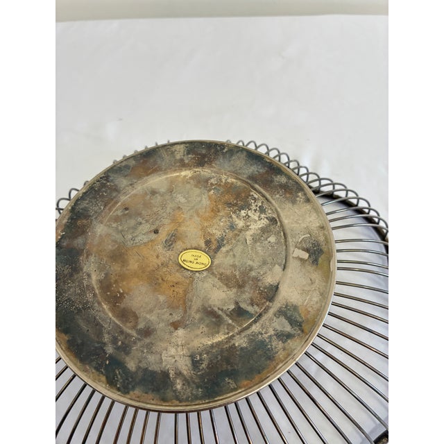 Vintage Scalloped Silverplate Wire Basket For Sale - Image 9 of 9