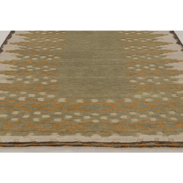 Art Deco Contemporary Art Deco Style High-Low Wool Rug by Rug & Kilim, India For Sale - Image 3 of 10