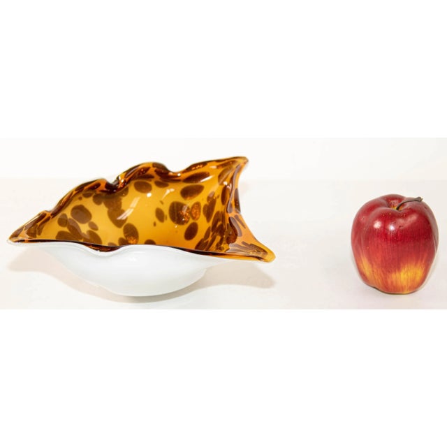 Murano Art Glass Manta Ray Tortoise Spotted Bowl Ashtray Vintage 1960's For Sale - Image 4 of 13