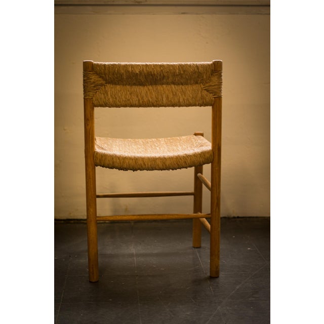 Tan Round Dordogne Table and Chairs attributed to Charlotte Perriand, 1950, Set of 5 For Sale - Image 8 of 10