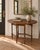 A very English solution to not having enough room. This vintage British oak gateleg table dates to approximately the 1920s...