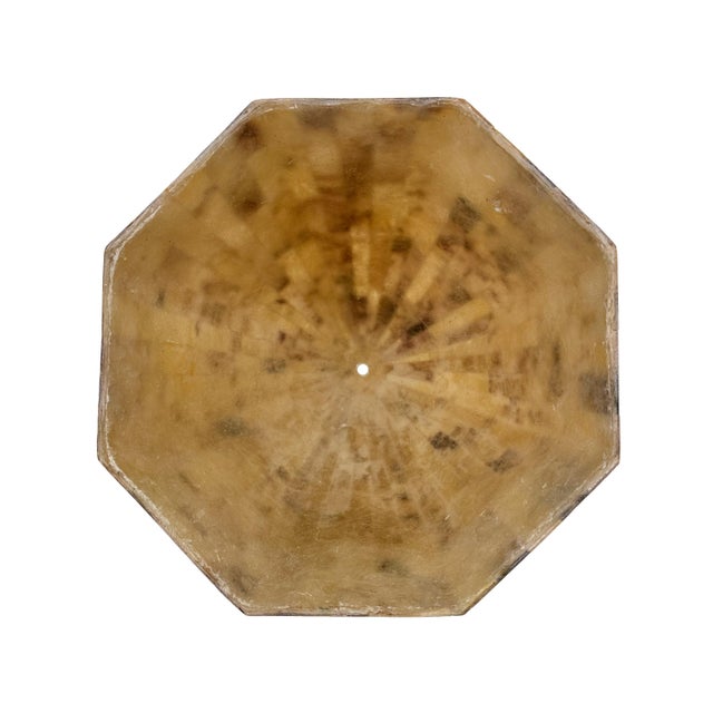 Late 20th Century Vintage Tortoise Shell & Brass Lantern Pendant Lights - Set of Four For Sale - Image 5 of 8