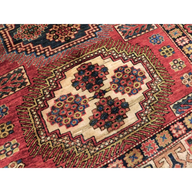 Islamic Vintage Hand Knotted Vegetable Dye Royal Choi Afghan Area Rug. 5'2"x 6'4" For Sale - Image 3 of 15