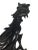 Black fighting rooster in a stand-off position. These were popular in the 1950s. A beautiful Rooster made by Syracuse New...