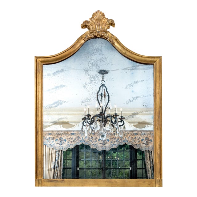 Massive Antique French Gilded Mirror For Sale