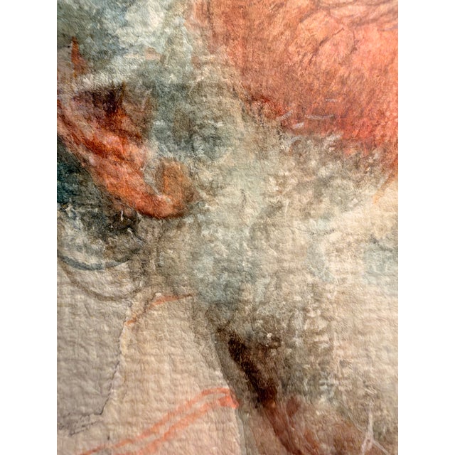 Augusto Moriani (Italian, 1854–1913) Watercolor Portrait of Bearded Man With Pipe, Framed For Sale - Image 10 of 12