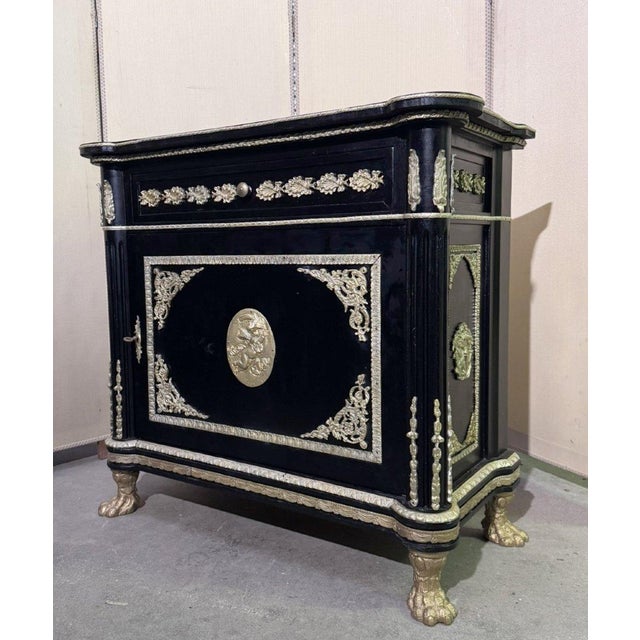 Napoleon III Boulle Furniture in Lacquered Wood, 1960s For Sale - Image 9 of 11