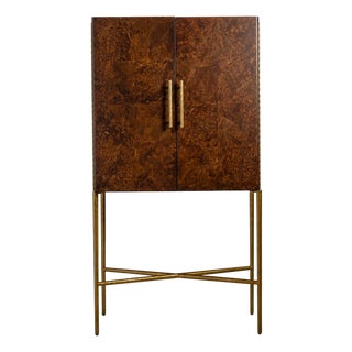 Whiskey Burlwood Bar Cabinet For Sale