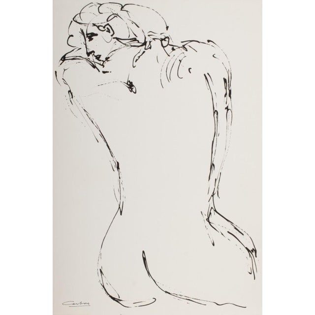 Black Norman Carton Nude Woman Ink on Paper, 8 For Sale - Image 8 of 10
