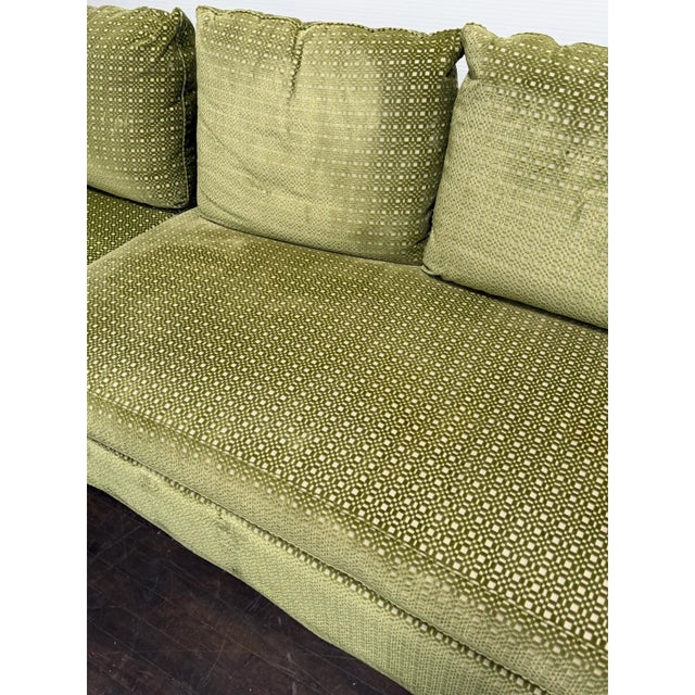 Kelly Green Patricia Edwards for Partridge Bespoke Velvet Sectional For Sale - Image 8 of 12