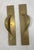 1940s Pair of Antique Heavy Thick Brass Art Nouveau Fixed Door Handles Hardware Pulls For Sale - Image 5 of 9