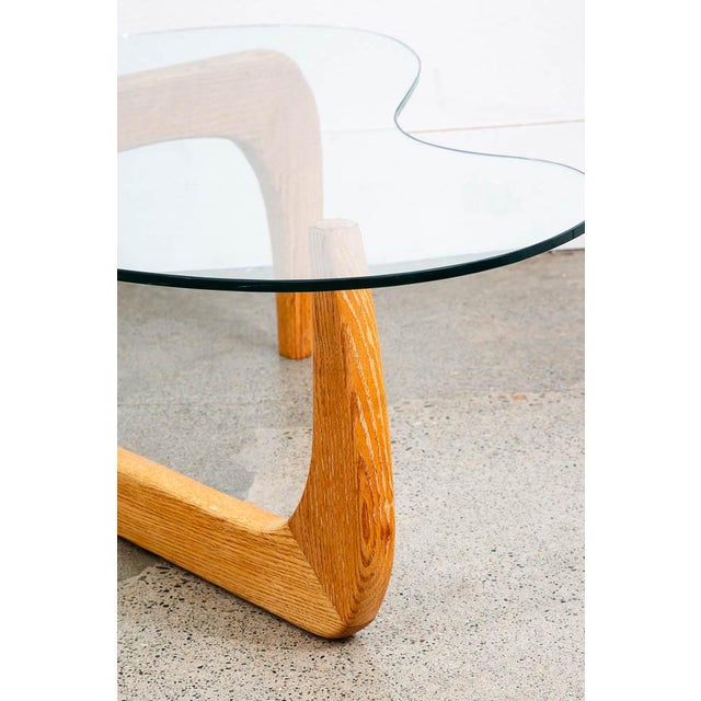 Mid Century Modern Coffee Table Isamu Noguchi Style White Oak For Sale - Image 10 of 12