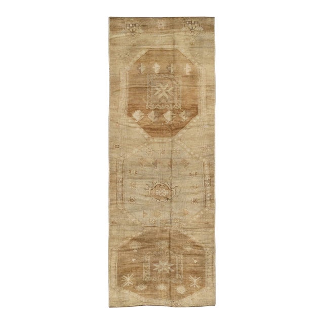 Galerie Shabab Collection Mid-20th Century Turkish Anatolian Wide Gallery Runner For Sale