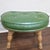 Mid-Century Green Vinyl Kidney-Shaped Footstool Ottoman, C. 1950s–60s For Sale - Image 4 of 11