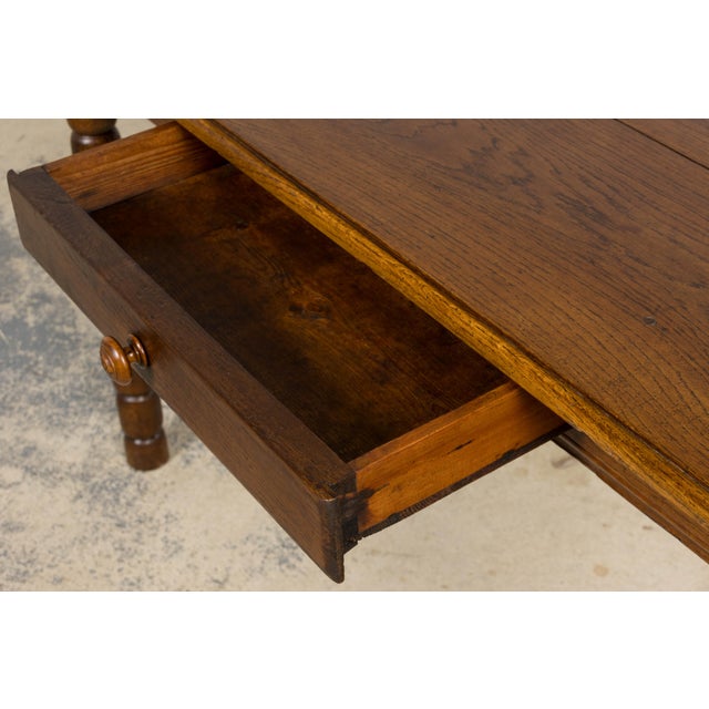 Late 19th Century French Provincial Oak Farm Table For Sale - Image 15 of 18