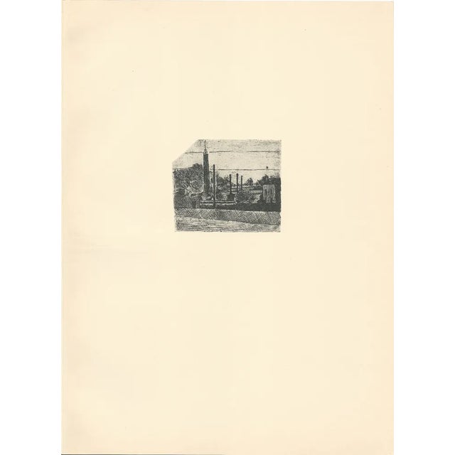 1950s Giorgio Morandi, Landscape, The Chimneys of the Arsenale in the Surroundings of Bologna, 1921-1957, Lithograph For Sale - Image 5 of 5