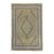 Vintage Medallion Floral Gold Beige Hand-Knotted Wool Rug - 4’7” X 6’10” For Sale