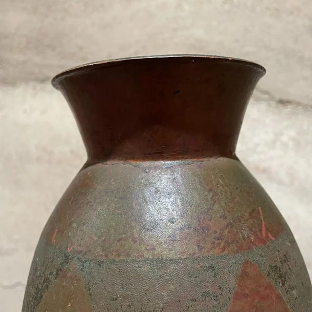 AMBIANIC presents Modernist Handmade Hammered Copper Vase from Santa Clara del Cobre, Michoacan, Mexico Santa Clara del...