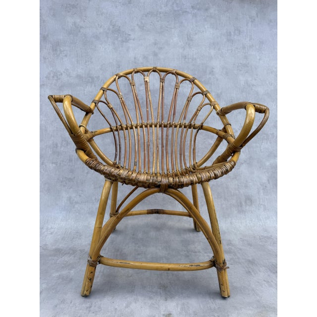 Vintage Rattan Armchairs, 1960s, Set of 2 For Sale - Image 6 of 8