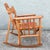 Vintage Costa Rican Wood and Leather Folding Rocking Chair For Sale In West Palm - Image 6 of 9