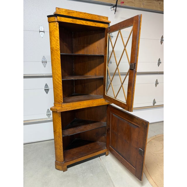 Biedermeier Mid 19th Century Biedermeier Corner Cabinet For Sale - Image 3 of 3