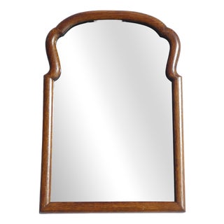 Small Dutch Scalloped Wooden Wall Mirror For Sale