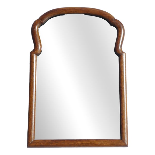 Small Dutch Scalloped Wooden Wall Mirror For Sale