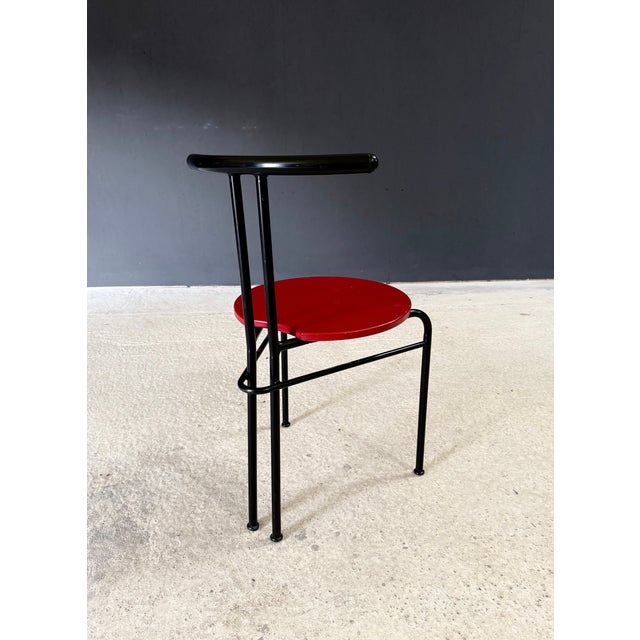 Postmodern Slender Dining Chairs, Italy, 1980s, Set of 4 For Sale - Image 15 of 18