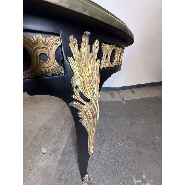 Wood Grand French Louis XVI–Style Oval Dining Table With Gilt Pierced Apron For Sale - Image 7 of 12
