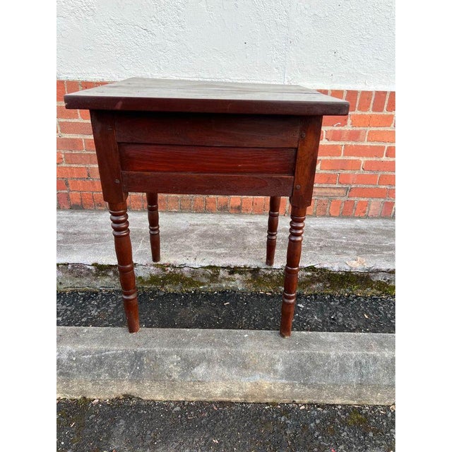 19th Century Antique Mahogany Side-Work Table. For Sale - Image 10 of 12