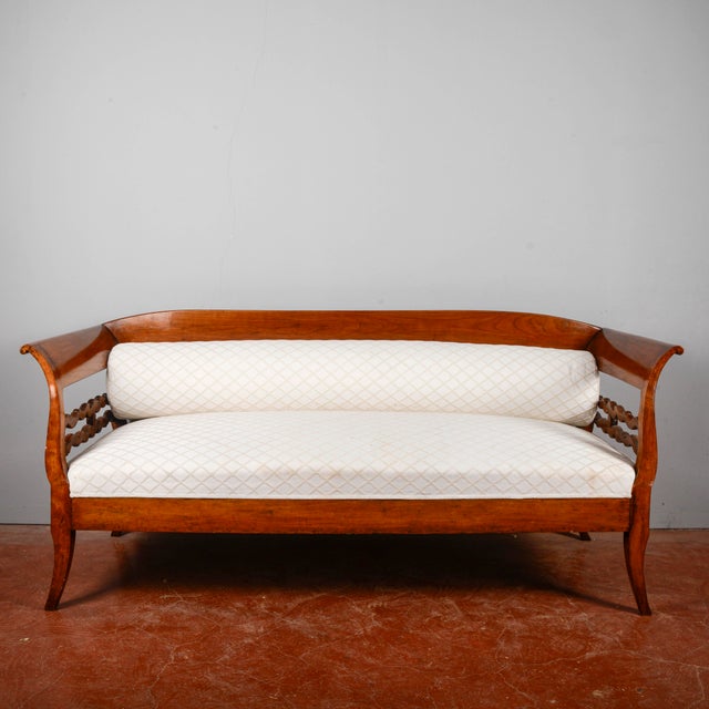 Three-Seater Sofa in Walnut For Sale - Image 13 of 18