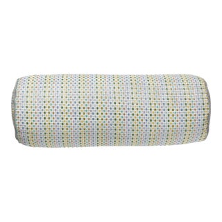 The House of Scalamandré Odette Weave Bolster Pillow, Parakeet For Sale