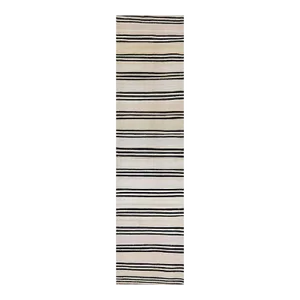 Handwoven Flatweave Scandinavian Style Kilim Runner Rug 3’0″ X 12’7″