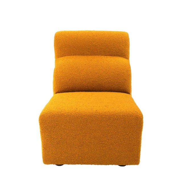 Modular Armchairs in Mustard Wool Upholstery, Italy, 1970, Set of 3 For Sale - Image 4 of 10
