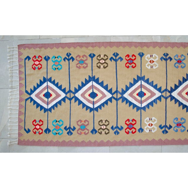 Hand Woven Silk Runner Rug . Traditional Anatolian Design Hallway Long Runner Rug Stair Runner New - 2′8″ X 14′4″ For Sale - Image 10 of 15