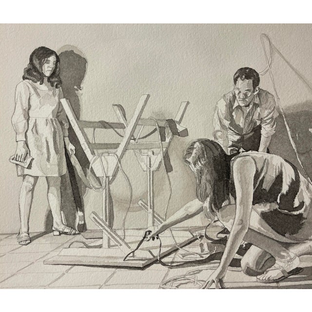 Contemporary realist figure painting by Richard Joseph (born 1939). Signed and dated lower right. Joseph's work can be...